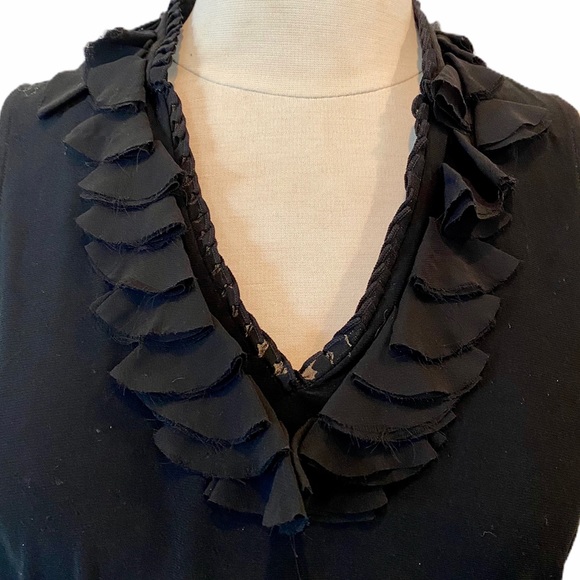 WHITE HOUSE BLACK MARKET Ruffle Neck Sleeveless - Picture 3 of 9